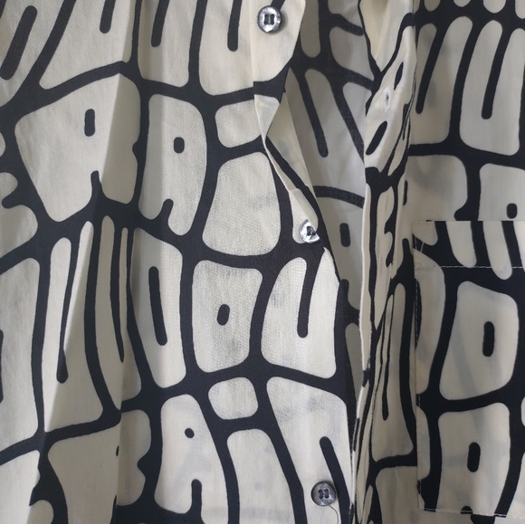 Double Rainbow button down shirt, black and white - XS - Picture 6 of 8